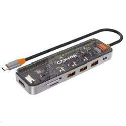 CANYON průhledný replikátor portů DS-13 7v1, PD 100W