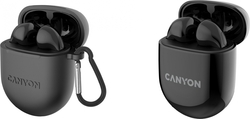 CANYON TWS6B Bluetooth bezdrátová sluchátka s mikrofonem, černá