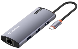ColorWay 6v1 USB hub/ 1x USB-C/ 1x RJ45/ 4x USB-A