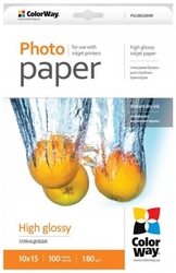 ColorWay fotopapír/ high glossy 180g/m2, 10x15/ 100 ks
