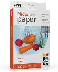 ColorWay fotopapír/ matný 190g/m2, 10x15 / 100 ks
