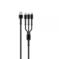 ColorWay kabel 3v1 USB - Lightning, microUSB a USB-C  4.0A 1.2m