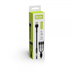 ColorWay kabel 3v1 USB - Lightning, microUSB a USB-C  4.0A 1.2m