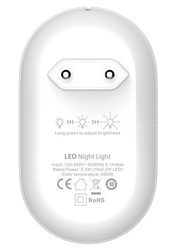 ColorWay noční LED světlo CW-NL08-W, inteligentní senzor, bílé