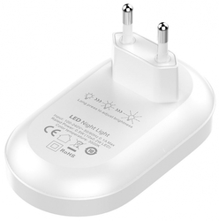 ColorWay noční LED světlo CW-NL08-W, inteligentní senzor, bílé