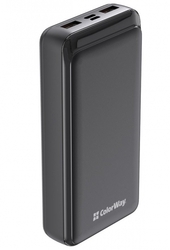 ColorWay powerbanka 20 000mAh, 2x USB/ USB-C/ Micro-USB, černá