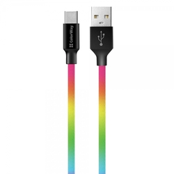 ColorWay USB-C kabel 1m 2.4A, vícebarevný