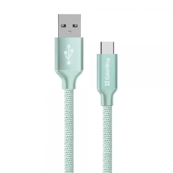 ColorWay USB-C kabel 2m 2.4A, zelená