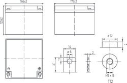 Conexpro baterie gelová, 12V, 28Ah, životnost 10-12 let, M5, Deep cycle