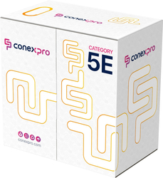 Conexpro FTP kabel ekonomy venkovní, CAT5e, PE, 24 AWG, 305m, černý