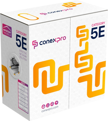 Conexpro FTP kabel venkovní, CAT5e, PE, 24 AWG, 305m, černý