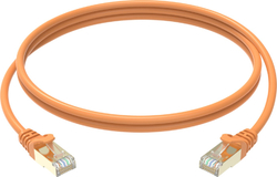 Conexpro slim patch kabel STP, CAT6A, 0.5m, oranžový
