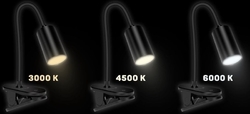 CONNECT IT CLIP 2 stolní Led lampička s klipem ČERNÁ