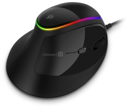 Connect IT CMO-2800-BK ergonomická vertikální optická myš, černá