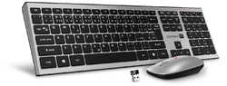 Connect IT Combo bezdrátová stříbrná klávesnice + myš, (+2x AAA +1x AA baterie), CZ+SK layout