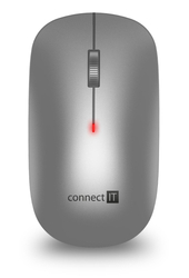 Connect IT Combo bezdrátová stříbrná klávesnice + myš, CZ+SK layout