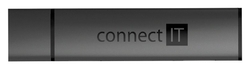 CONNECT IT COMPACT 4v1 USB-A hub + čtečka karet, (2xUSB-A 3.0, 1xSD, 1xMicroSD), externí, ANTRACITOVÁ