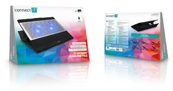 CONNECT IT FrostBlast chladicí podložka pod notebook s modrým podsvícením