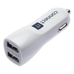 Connect IT InCarz Premium nabíječka do auta 2xUSB 3.1A+1A, Bílá CI-708