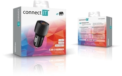 CONNECT IT InCarz QUICK CHARGE 3.0 nabíječka do auta, 1x USB-A, 3 A, CARBON