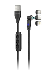 CONNECT IT Magnetic PowerLink 3in1 kabel (USB-C/Lightning/MicroUSB), 2m