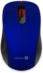 Connect IT MUTE bezdrátová optická tichá myš, modrá