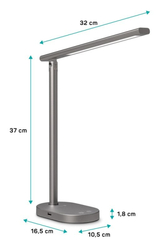 CONNECT IT SHINE stolní LED lampička, ŠEDÁ