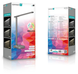 CONNECT IT SHINE stolní LED lampička, ŠEDÁ