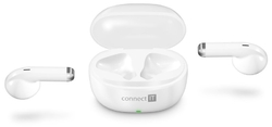 CONNECT IT True Wireless SonicBass sluchátka do uší s mikrofonem, BÍLÁ