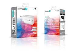 CONNECT IT Voyager2 nabíjecí adaptér 1×USB-C, 25W PD, bílá