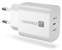 CONNECT IT Voyager2 nabíjecí adaptér 1×USB-C, 25W PD, bílá