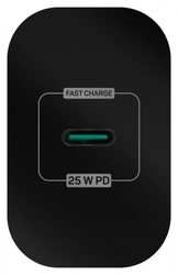 CONNECT IT Voyager2 nabíjecí adaptér 1×USB-C, 25W PD, černá