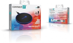 Connect IT WiFast bezdrátová nabíječka, 10 W, černá