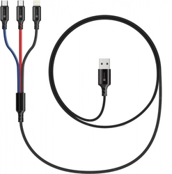 Connect IT Wirez 3in1 USB-C & microUSB & Lightning, 1.2m