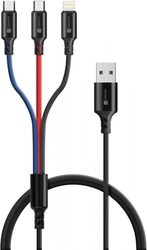 Connect IT Wirez 3in1 USB-C & microUSB & Lightning, 1.2m