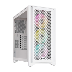 CORSAIR iCUE 4000D RGB AIRFLOW, bílá