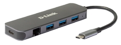 D-Link 5-in-1 USB-C Hub with Gigabit Ethernet/Power Delivery (DUB-2334)