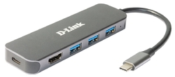 D-Link 5-in-1 USB-C Hub with HDMI/Power Delivery (DUB-2333)