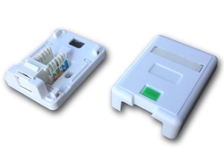 DATACOM Datová zásuvka UTP CAT5E 1xRJ45 na omítku (protiprachová)