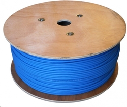 DATACOM F/FTP drát CAT6A LSOH,Eca 500m cívka, plášť modrý