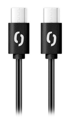 Datový kabel ALIGATOR POWER 65W, USB-C/USB-C 3A, 0,5m černý