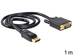 Delock kabel DisplayPort (samec) na DVI 24+1 (samec), 1m (82590)