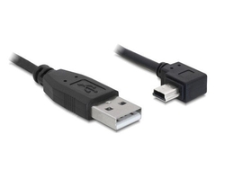 Delock kabel USB 2.0 A-samec > USB mini-B 5-pin samec pravoůhlý, 0,5m