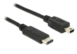 Delock Kabel USB Type-C™ 2.0 samec > USB 2.0 typ Mini-B samec 0,5 m černý