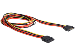 Delock napájecí kabel SATA 15 Pin samec > SATA 15 Pin samice prodlužující 1m (60133)