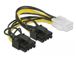 Delock PCI Express napájecí kabel 6 pin samice > 2 x 8 pin samec 15cm