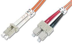 DIGITUS Fiber Optic Patch Cord, LC to SCMultimode 50/125 µ, Duplex Length 1m DK-2532-01