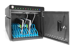 DIGITUS mobilní stolní nabíjecí skříňka pro tablety do 14 palců, 10 zařízení. UV-C, USB-C