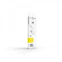 Dlouhý datový a nabíjecí kabel FIXED s konektory USB/micro USB, 2 metry, bílý