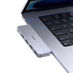 Dokovací stanice 5v1 Baseus Ultra Joy 100W 1xUSB-C, 3xUSB, 1xHDMI šedá